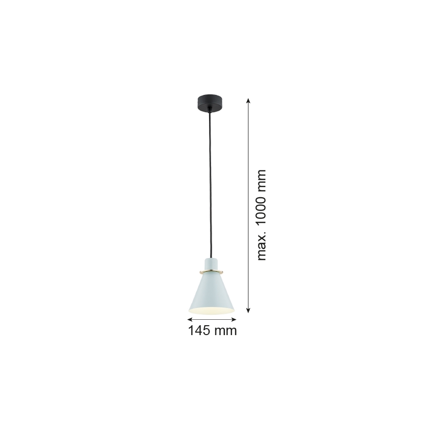 Argon 4682 - Csillár zsinóron BEVERLY 1xE27/15W/230V kék/arany