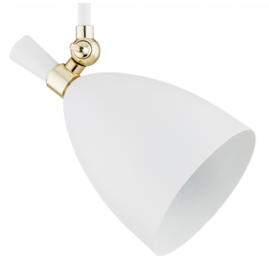 Argon 4684 - Csillár rúdon CHARLOTTE 1xE27/15W/230V fehér/arany