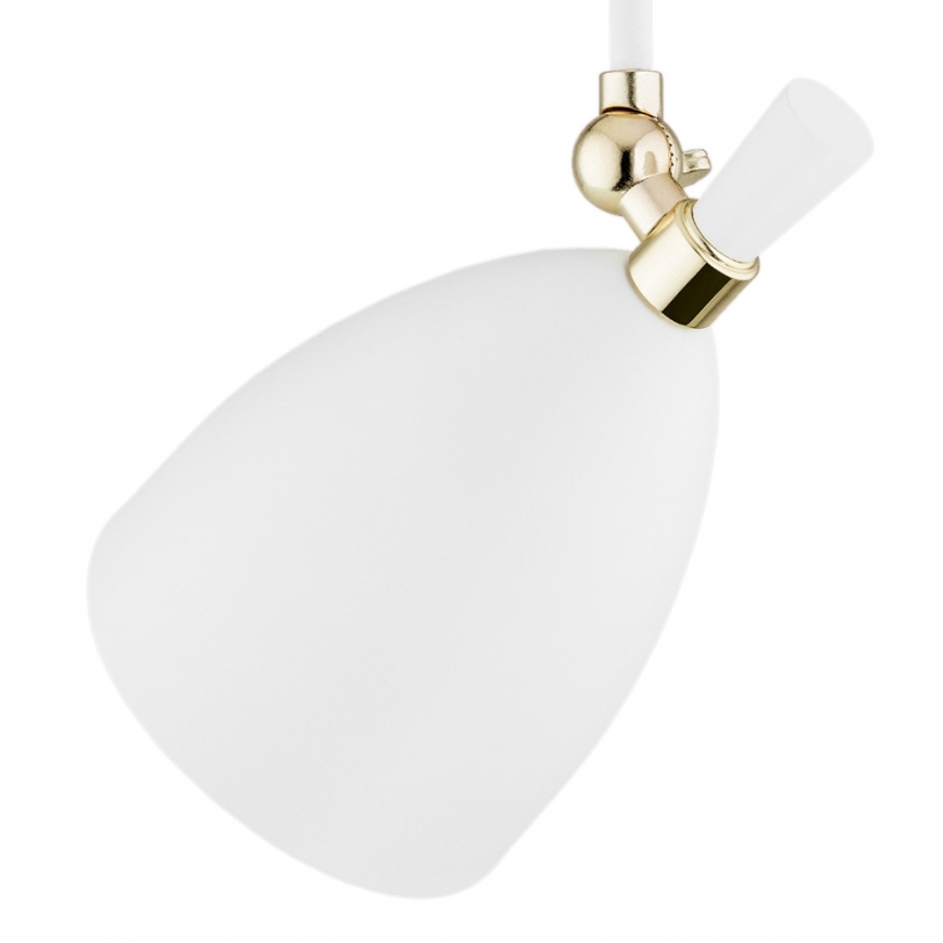 Argon 4684 - Csillár rúdon CHARLOTTE 1xE27/15W/230V fehér/arany