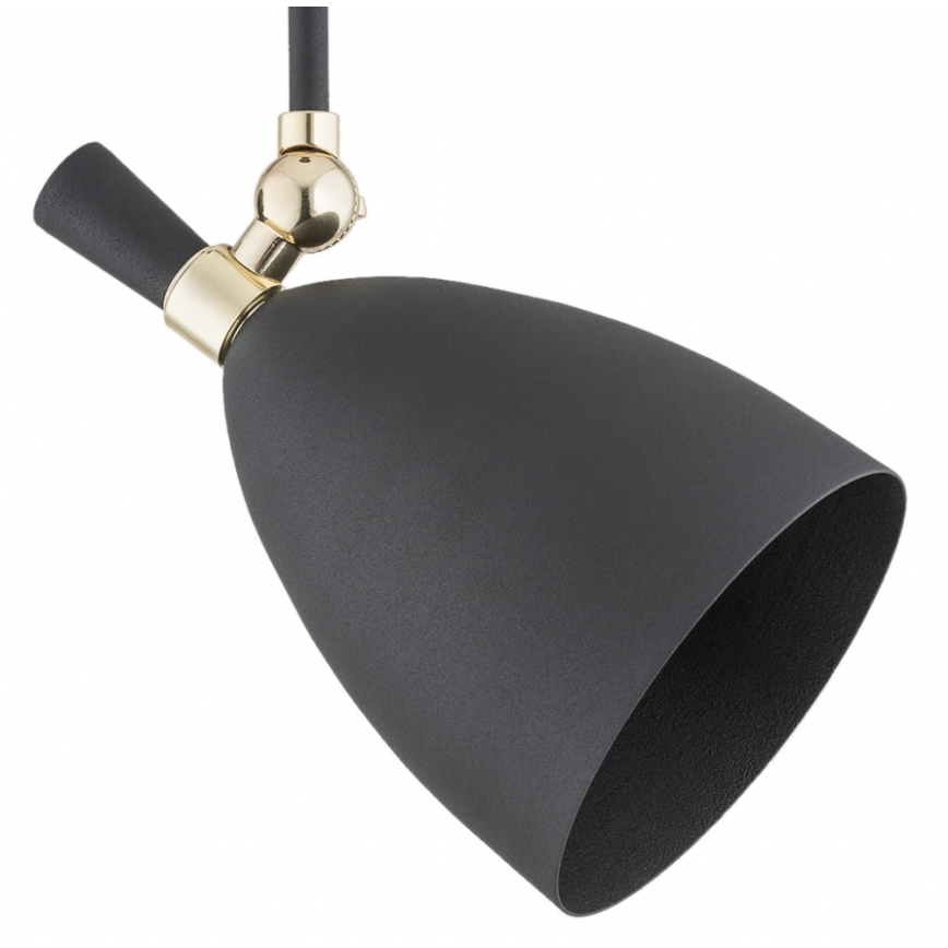 Argon 4686 - Csillár rúdon CHARLOTTE 1xE27/15W/230V fekete/arany