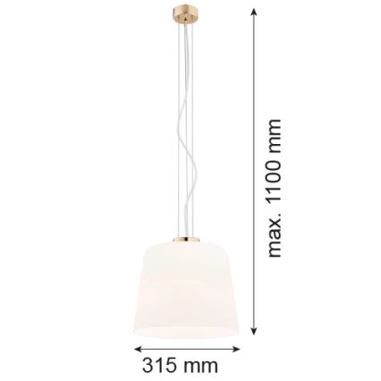 Argon 4689 - Csillár zsinóron BERKLEY 1xE27/15W/230V