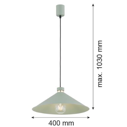 Argon 4694 - Csillár zsinóron NASHVILLE 1xE27/15W/230V zöld