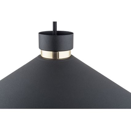 Argon 4695 - Csillár zsinóron NASHVILLE 1xE27/15W/230V fekete