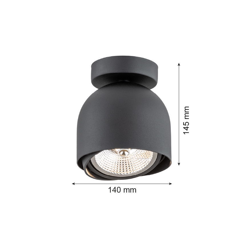 Argon 4711 - GARLAND spotlámpa 1xGU10-AR111/12W/230V fekete