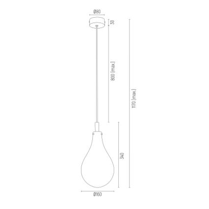 Argon 4716 - Csillár zsinóron OAKLAND 1xG9/6W/230V