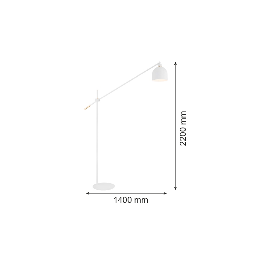 Argon 4734 - Állólámpa DETROIT 1xE27/15W/230V fehér