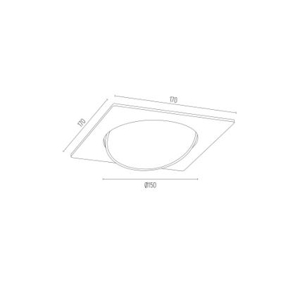 Argon 4745 BZ - OLIMP mennyezeti lámpa 1xGU10-AR111/12W/230V fehér