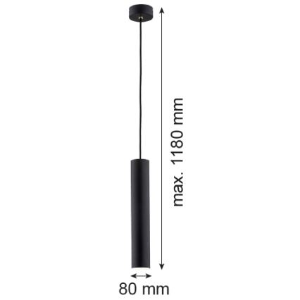 Argon 4756 - Csillár zsinóron GOMERA 1xGU10/5W/230V fekete