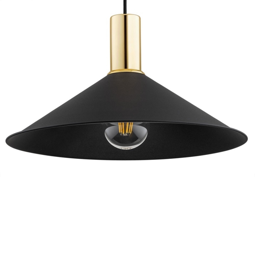 Argon 4912 - Csillár zsinóron MINORI 1xE27/15W/230V fekete/arany