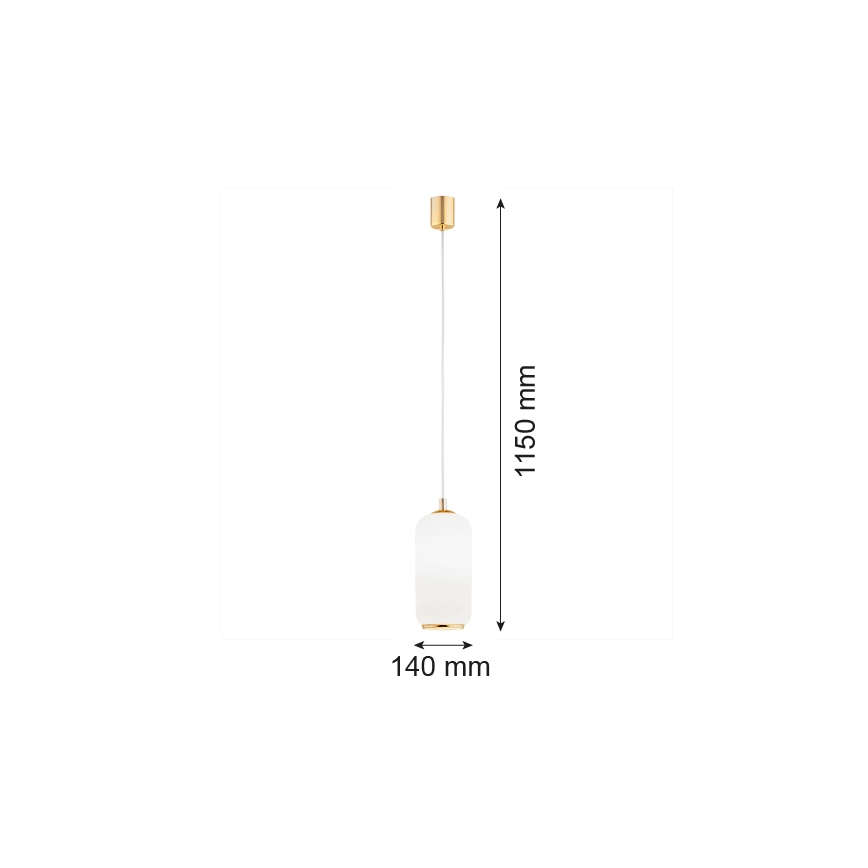 Argon 4993 - Csillár zsinóron PALLADO 1xE27/15W/230V arany/fehér