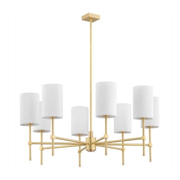 Argon 5051 - Csillár rúdon ABRUZZO 8xE14/15W/230V sárgaréz/fehér