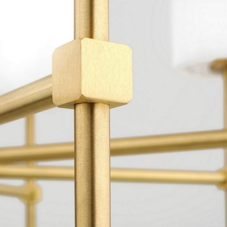 Argon 5051 - Csillár rúdon ABRUZZO 8xE14/15W/230V sárgaréz/fehér