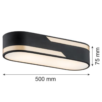 Argon 6001 - Mennyezeti lámpa TONI 3xE27/15W/230V fekete/arany