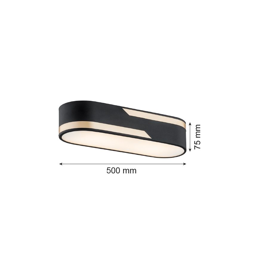 Argon 6001 - Mennyezeti lámpa TONI 3xE27/15W/230V fekete/arany