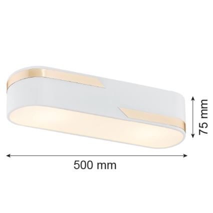 Argon 6003 - Mennyezeti lámpa TONI 3xE27/15W/230V fehér/arany