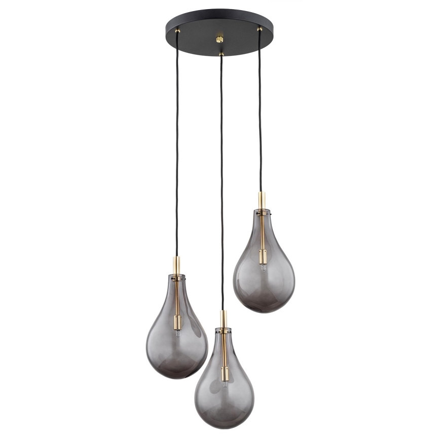 Argon 6105 - Csillár zsinóron OAKLAND 3xG9/6W/230V fekete