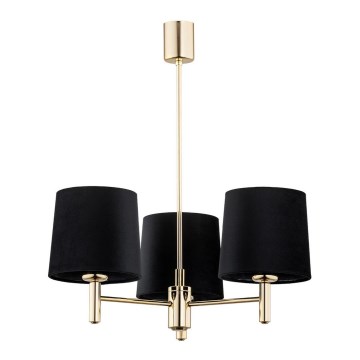 Argon 6111 - Csillár rúdon PONTE 3xE27/15W/230V fekete