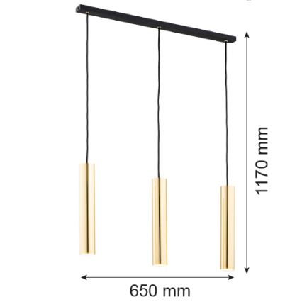 Argon 6113 - Csillár zsinóron GOMERA 3xGU10/5W/230V arany