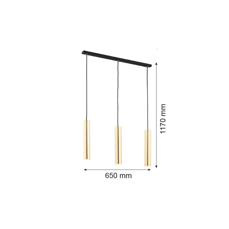 Argon 6113 - Csillár zsinóron GOMERA 3xGU10/5W/230V arany