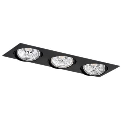 Argon 6116 - Beépíthető lámpatest OLIMP 3xGU10-AR111/12W/230V fekete