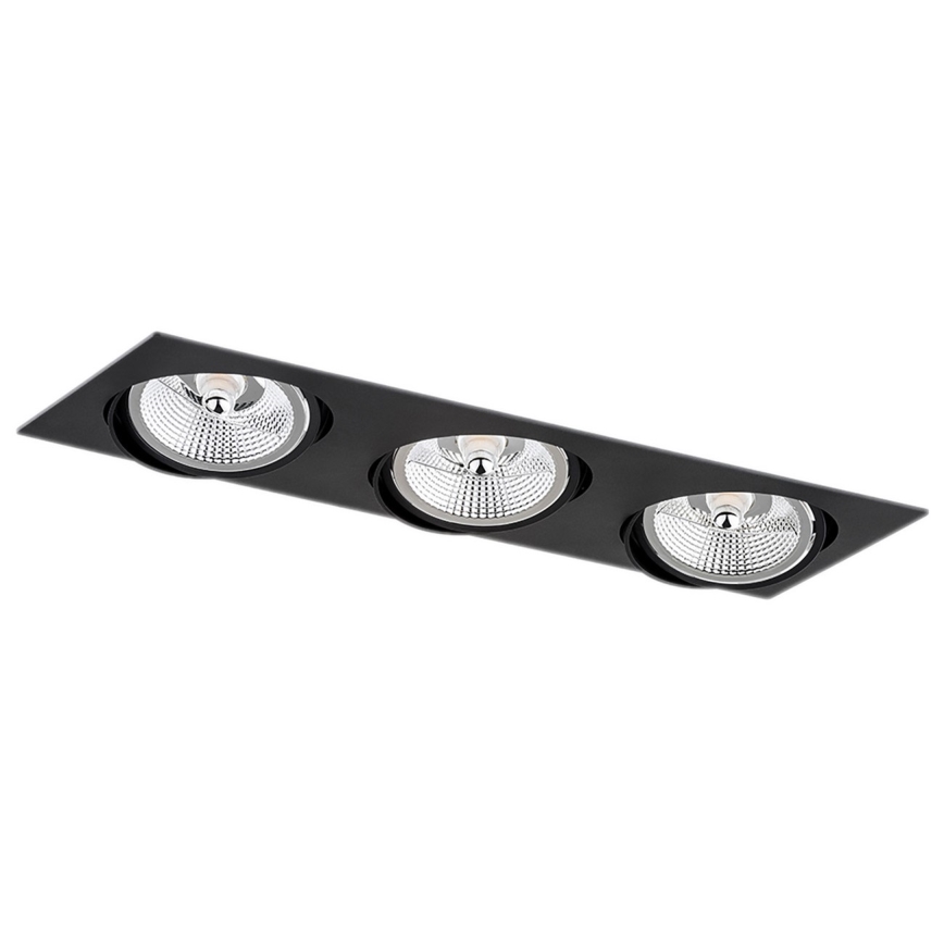 Argon 6116 - Beépíthető lámpatest OLIMP 3xGU10-AR111/12W/230V fekete