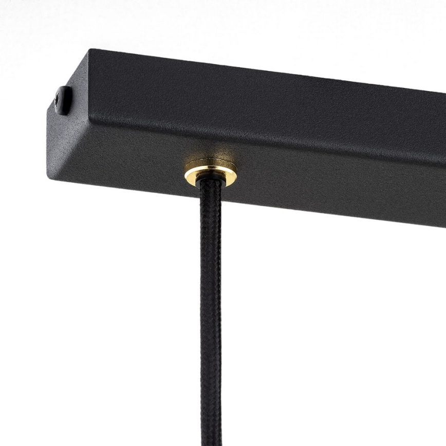 Argon 6140 - Csillár zsinóron MASSETO 3xE27/15W/230V fekete/arany