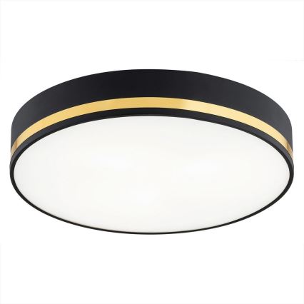 Argon 6141 - Mennyezeti lámpa AMORE 3xE27/15W/230V átmérő 45 cm fekete/arany