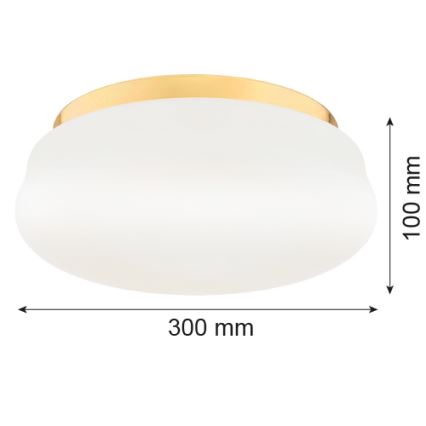 Argon 6142 - Mennyezeti lámpa OMBRA 3xE27/15W/230V arany/fehér