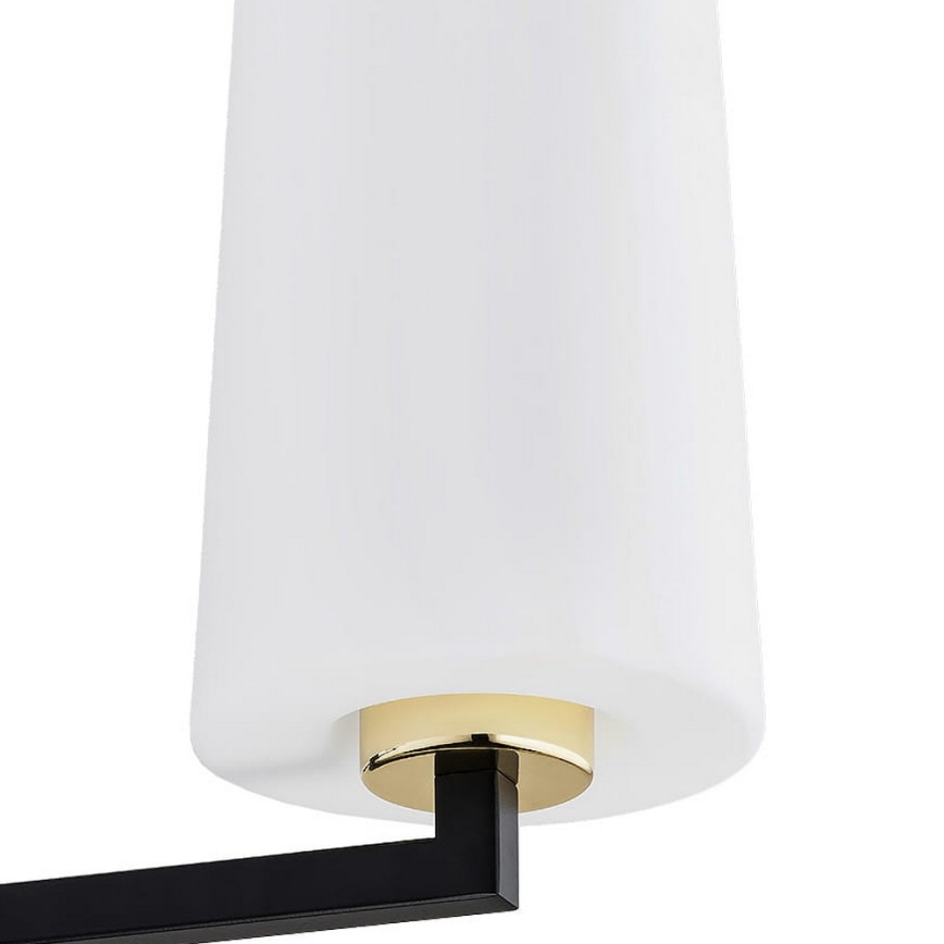 Argon 6143 - Csillár rúdon CAMELOT PLUS 3xE27/15W/230V fekete/fehér/arany