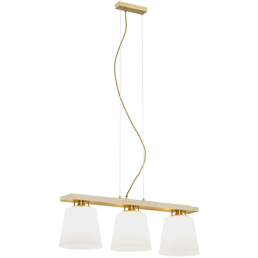 Argon 6250 - Csillár zsinóron ARDEN 3xE27/15W/230V arany