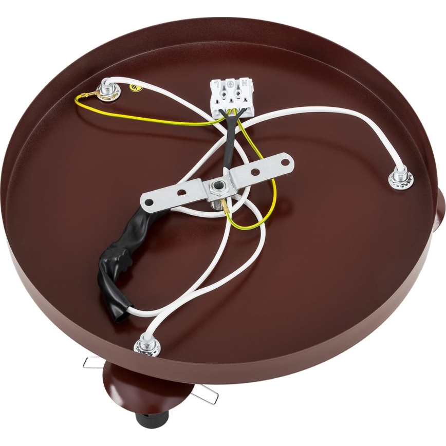 Argon 6292 - Mennyezeti lámpa FABIO 3xE14/7W/230V alabástrom barna