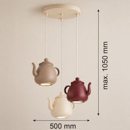 Argon 6366 - Zsinóros függőlámpa KAMAL 3xGU10/5W/230V