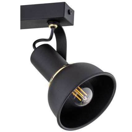 Argon 7037 - Spotlámpa TWIST 2xE14/7W/230V fekete/arany