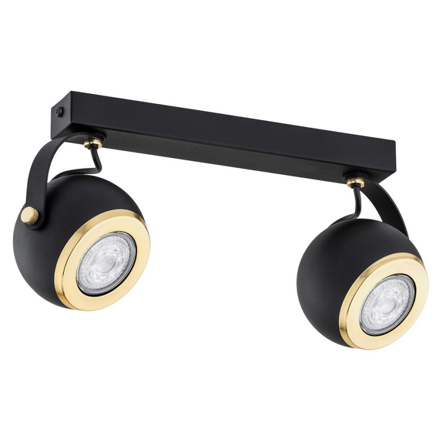 Argon 7039 - Spotlámpa KOS PLUS 2xGU10/5W/230V fekete/arany