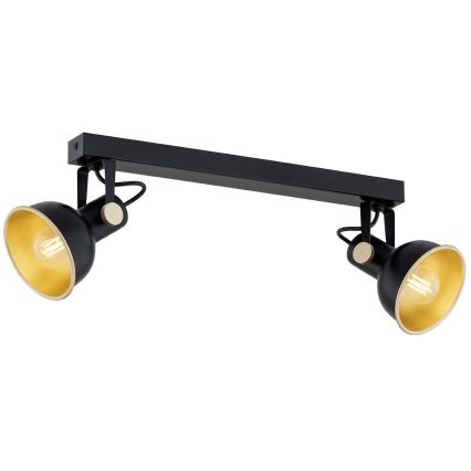 Argon 7142 - Spotlámpa LENORA 2xE14/7W/230V fekete