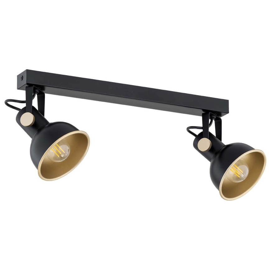 Argon 7142 - Spotlámpa LENORA 2xE14/7W/230V fekete