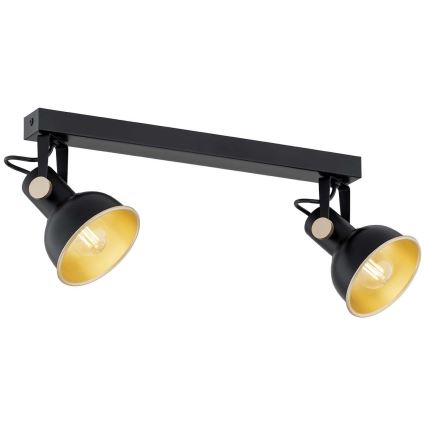 Argon 7142 - Spotlámpa LENORA 2xE14/7W/230V fekete