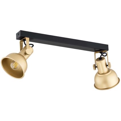 Argon 7144 - Spotlámpa LENORA 2xE14/7W/230V arany/fekete