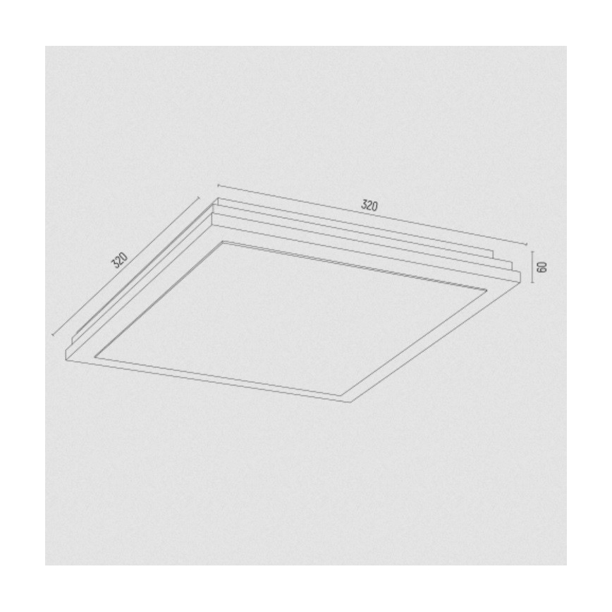 Argon 7146 - Mennyezeti lámpa CASERTA 2xE27/15W/230V 32x32 cm