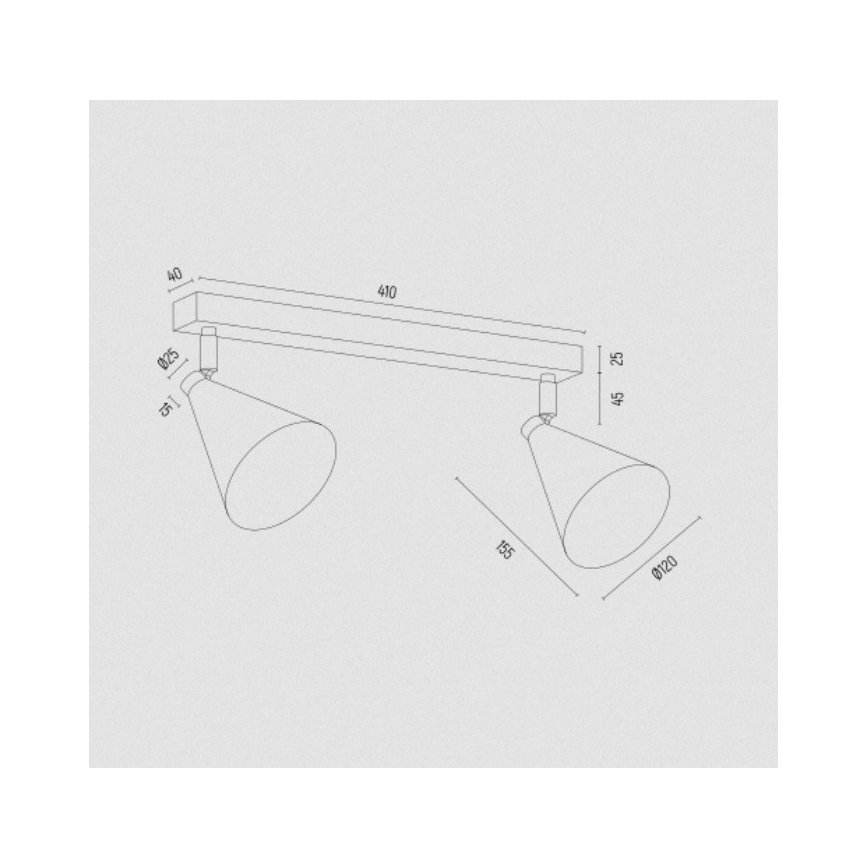 Argon 7148 - Spotlámpa LUCINDA 2xE14/7W/230V zöld
