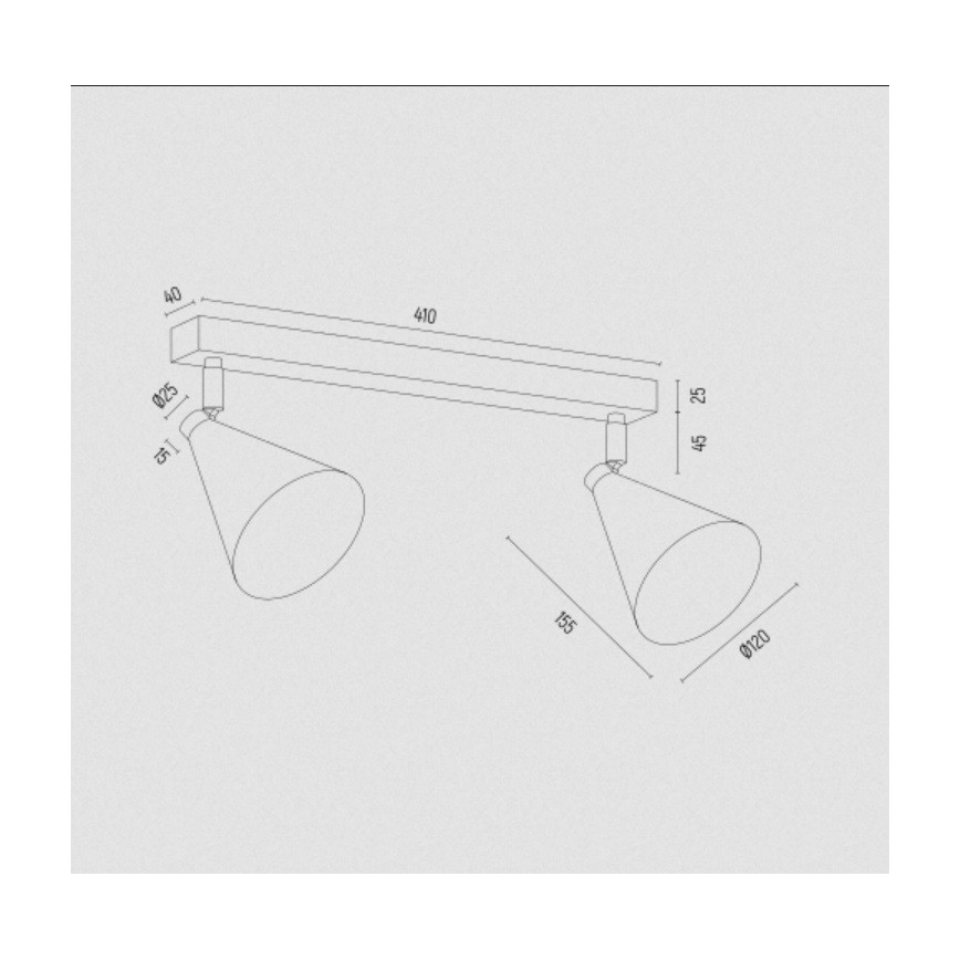Argon 7149 - Spotlámpa LUCINDA 2xE14/7W/230V arany