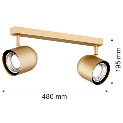 Argon 7150 - Spotlámpa ISOLA 2xGU10/5W/230V