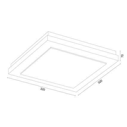 Argon 7268 - Mennyezeti lámpatest TABOR 2xE27/15W/230V 32x32 cm terrakotta