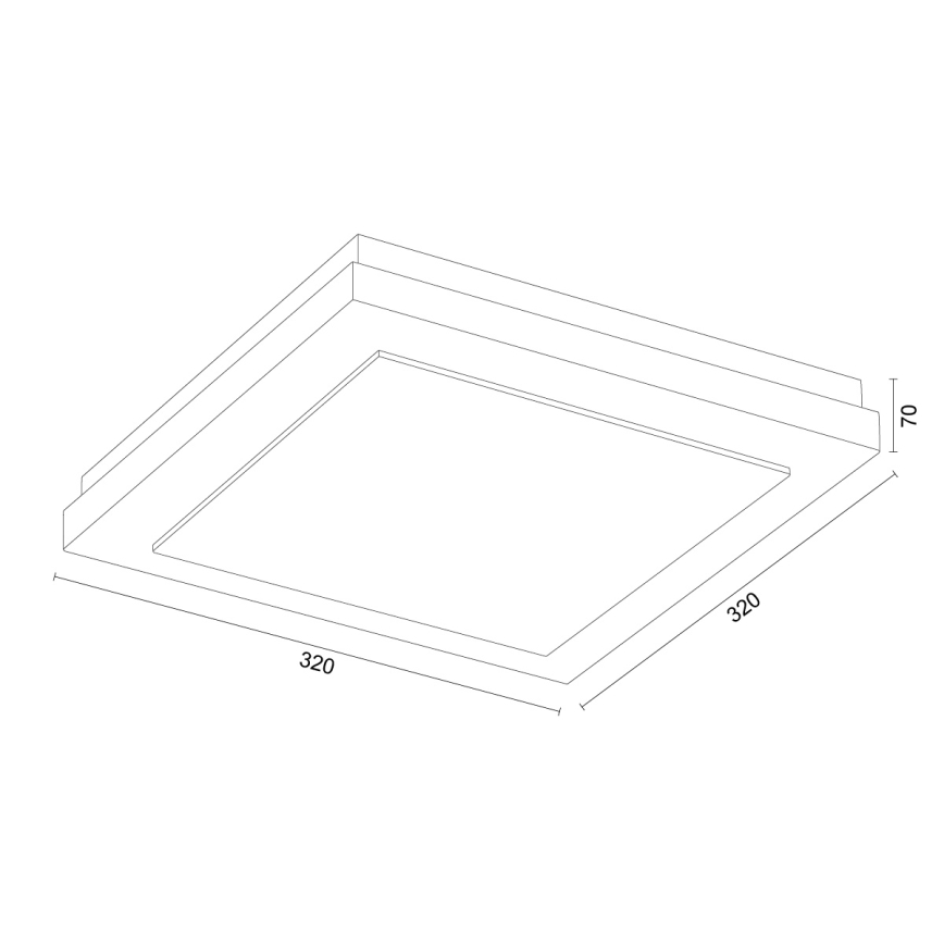 Argon 7268 - Mennyezeti lámpatest TABOR 2xE27/15W/230V 32x32 cm terrakotta