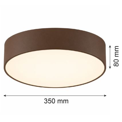 Argon 7297 - Mennyezeti lámpa DARLINGOS 2xE27/15W/230V átm. 35 cm barna