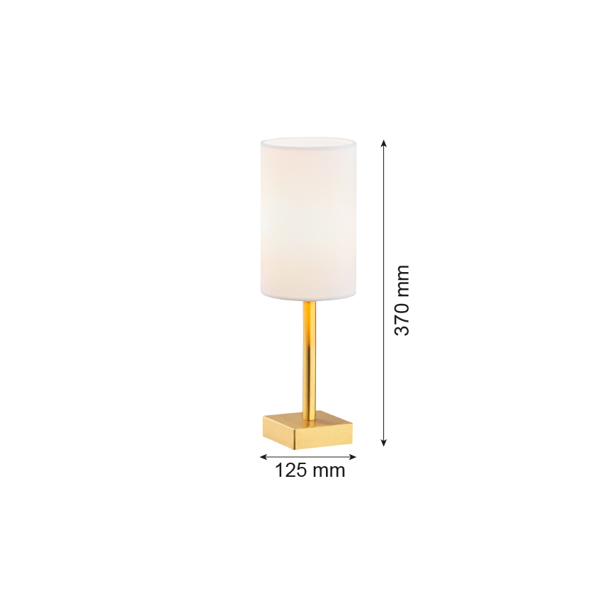 Argon 8030 - Asztali lámpa ABRUZZO 1xE14/7W/230V sárgaréz/fehér