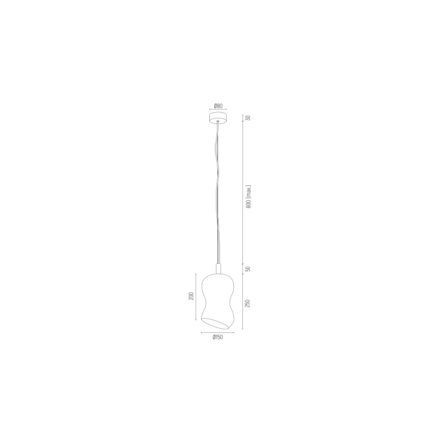 Argon 8038 - Csillár zsinóron SALERNO 1xE27/15W/230V arany