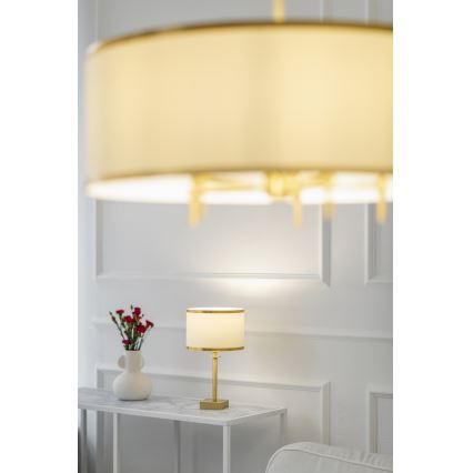 Argon 8049 - Asztali lámpa ABBANO 1xE27/15W/230V sárgaréz/fekete