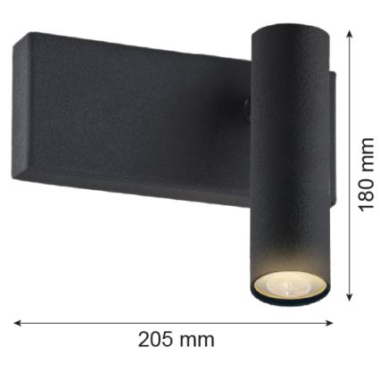 Argon 8065 - Fali spotlámpa ETNA 1xG9/6W/230V fekete