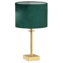 Argon 8106 - Asztali lámpa ABBANO 1xE27/15W/230V sárgaréz/zöld